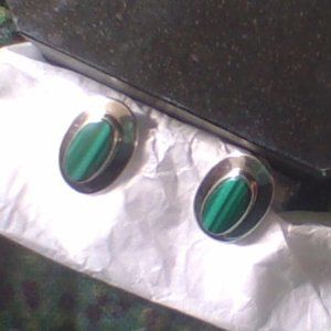 Beautiful malachite & silver earrings: Make OFFER!